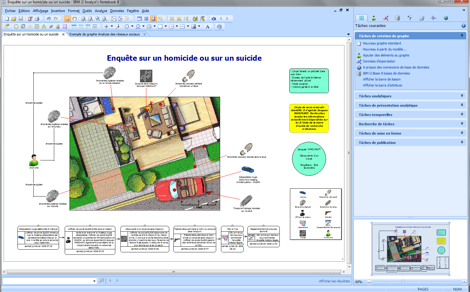 Exemple Analyse Homicide avec IBM i2 Analyst's Notebook